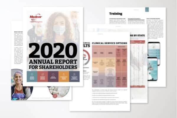 Marlena Clark Marketing and Design - Annual Report-Medcor 2020 - blur